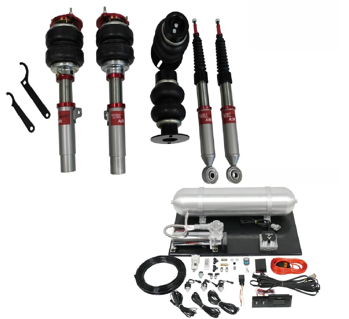 TruHart AirPlus Air Struts w/ VERA Evo Bluetooth Management for 2010-2011 Volkswagen Golf MK6 (Typ 5K) TH-V1003+TH-ME02