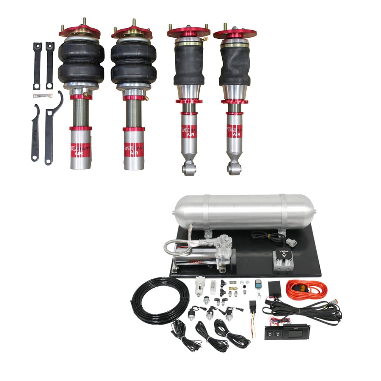 TruHart AirPlus Air Struts w/ VERA Evo Management for 2000-2003 Nissan Maxima (A33) TH-N1003+TH-ME01
