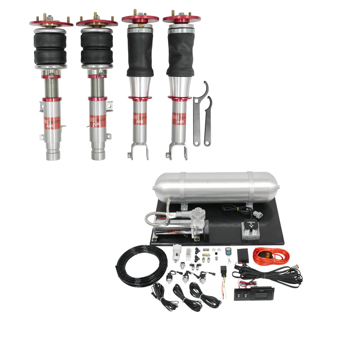 TruHart AirPlus Air Struts w/ VERA Evo Management for 2007-2018 Mitsubishi Lancer (CZ4A) TH-M1004+TH-ME01