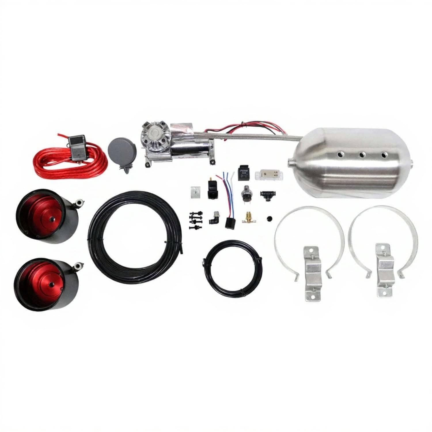 TruHart StreetPlus Coilovers w/ Front Air Cups & Silver Management for 2010-2013 Mazda 3 (BL) TH-F805-VACF-20+TH-ACK01
