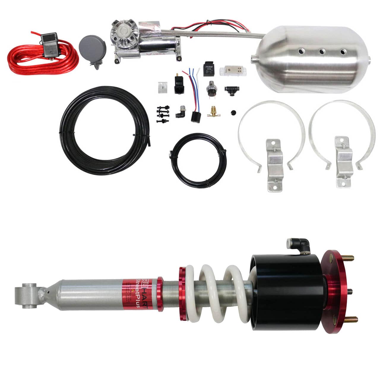 TruHart StreetPlus Coilover Kit with 2 Front Air Cups & Silver Management w/ ADS Modules for 2018-2025 Honda Accord (CR/CV) TH-H816-M-VACF-20+TH-ACK01
