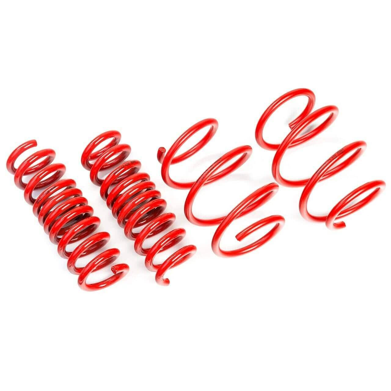 JCW Sport suspension with coil springs in Red