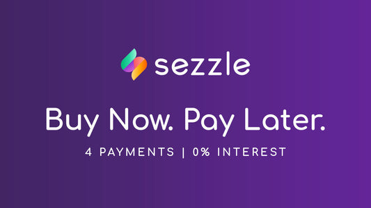 Sezzle now available! Make 4 payments with 0% interest.