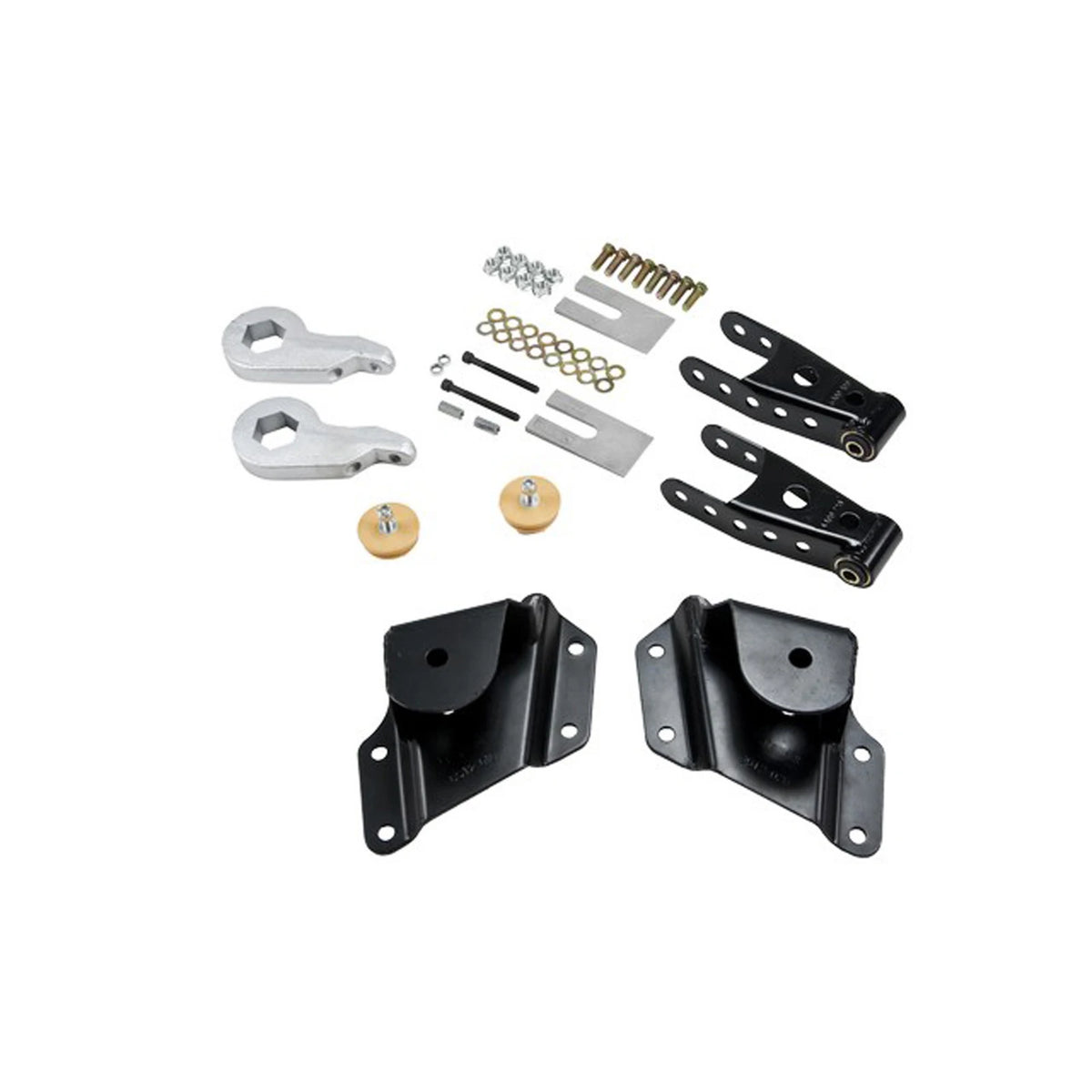 Belltech Lowering Kit w/o Shocks (Front Torsion Bar Suspension Only, 1" or 2" Front / 4" Rear Drop) for 2005-2006 Chevrolet Silverado 1500 Standard Cab RWD w/Front Torsion Bars