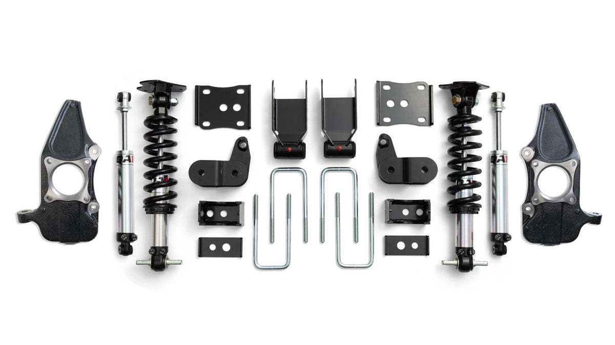 QA1 3/5 Lowering Kit, w/Spindles, Double Adjustable for 2015-2020 Ford F-150 4WD