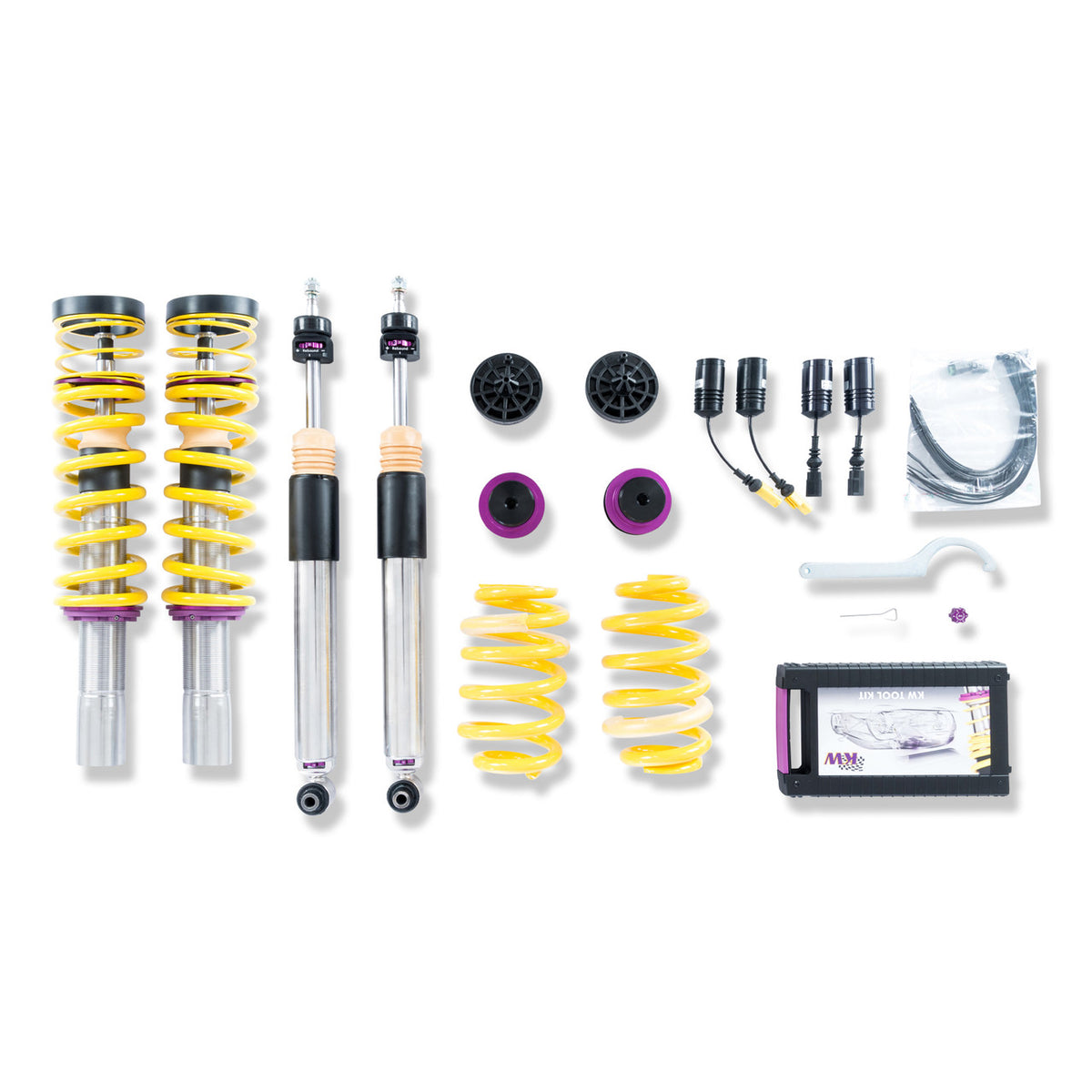 KW Suspension Variant 3 Coilover Kit for 2018-2025 Audi A5 Sportback AWD (48.5mm Strut, w/ Electronic Dampers) 352100AU