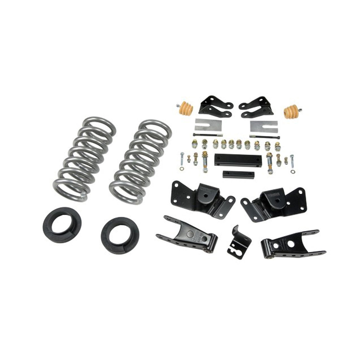 Belltech Lowering Kit w/o Shocks (1-2" Front / 4" Rear Drop) for 1999-2000 GMC C2500 Crew Cab RWD 8-Lug Single Rear Wheel