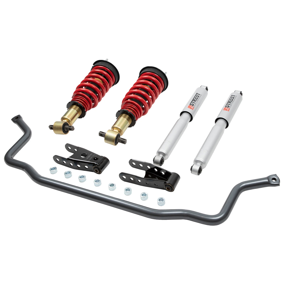 Belltech Performance Handling Kit w/Height Adjustable Coilovers & Front Sway Bar (1-3" Front / 2-3" Rear Drop) for 2007-2018 Chevrolet Silverado 1500 RWD/4WD w/o Autoride or Magnetic Ride Short Bed