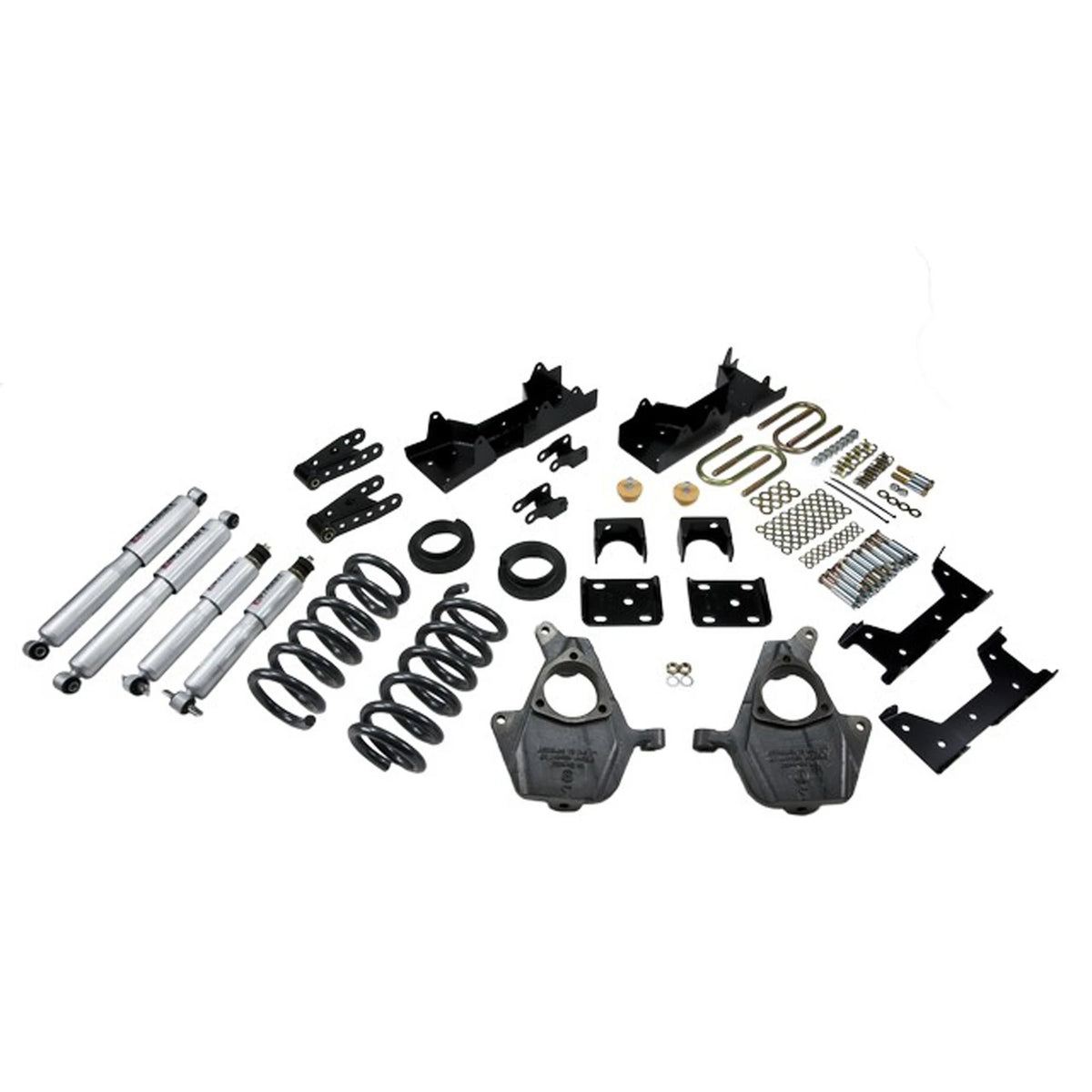 Belltech Lowering Kit w/Street Performance Shocks (4" or 5" Front / 7" Rear Drop) for 1999-2000 Chevrolet Silverado 1500 Standard Cab RWD Short Bed