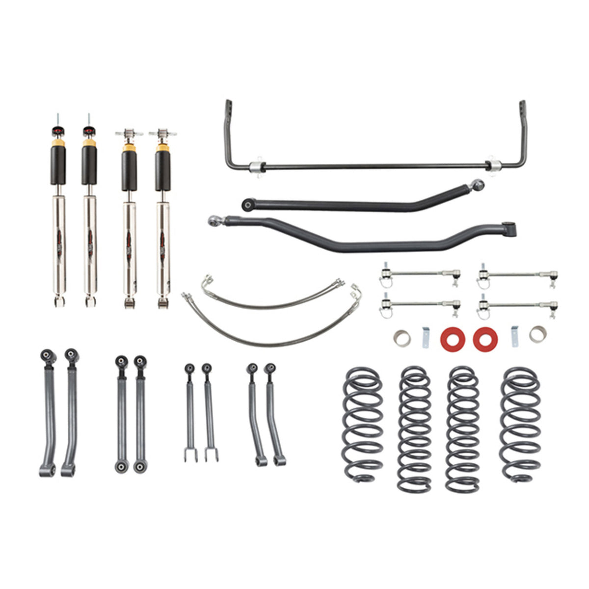 Belltech 4" Lift Kit (Front and Rear Trail Performance Plus Shocks) for 2007-2017 Jeep Wrangler Rubicon 4WD 4-Door