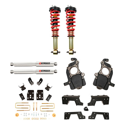 Belltech Performance Coilover Kit w/Height Adjustable Front Coilovers (1-5" Front / 6" Rear Drop) for 2015-2020 Ford F-150 RWD