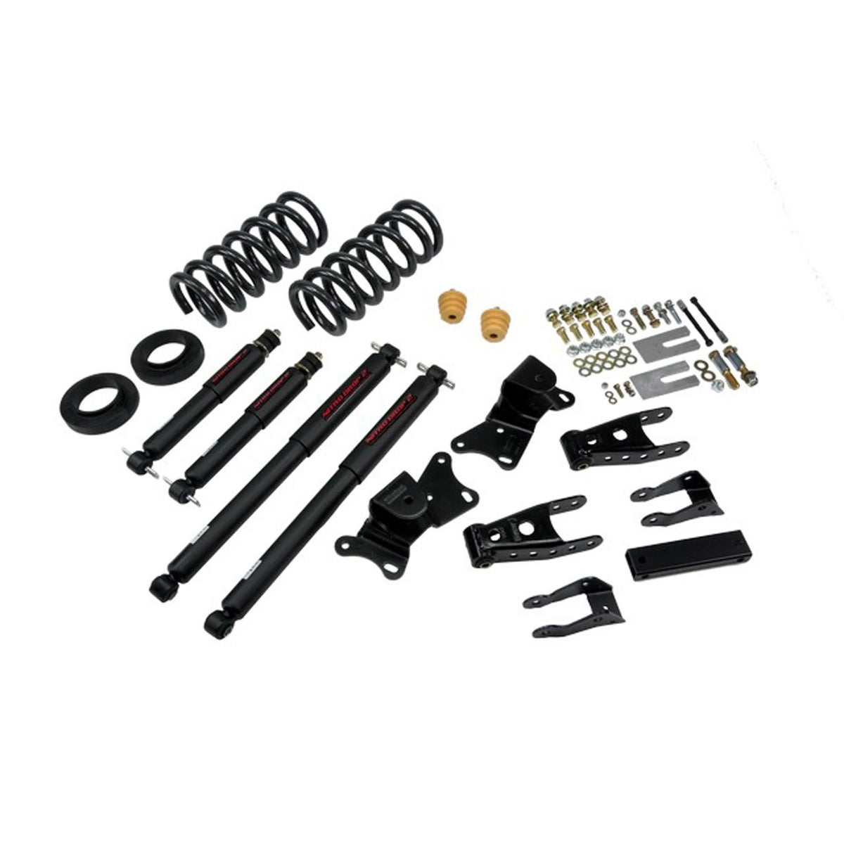Belltech Lowering Kit w/Nitro Drop 2 Shocks (1-2" Front / 4" Rear Drop) for 1992-1996 Chevrolet C3500 Crew Cab RWD