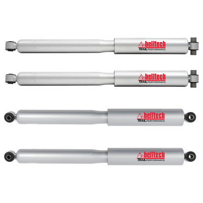 Belltech Trail Performance Shock Set (4" Front / 4" Rear Lift) for 2020-2024 Jeep Gladiator 4WD