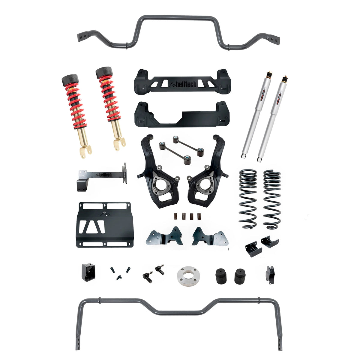 Belltech 6-8" Lift Kit (Front and Rear Trail Performance Coilovers/Shocks) for 2019-2024 Ram 1500 w/o eTorque 4WD