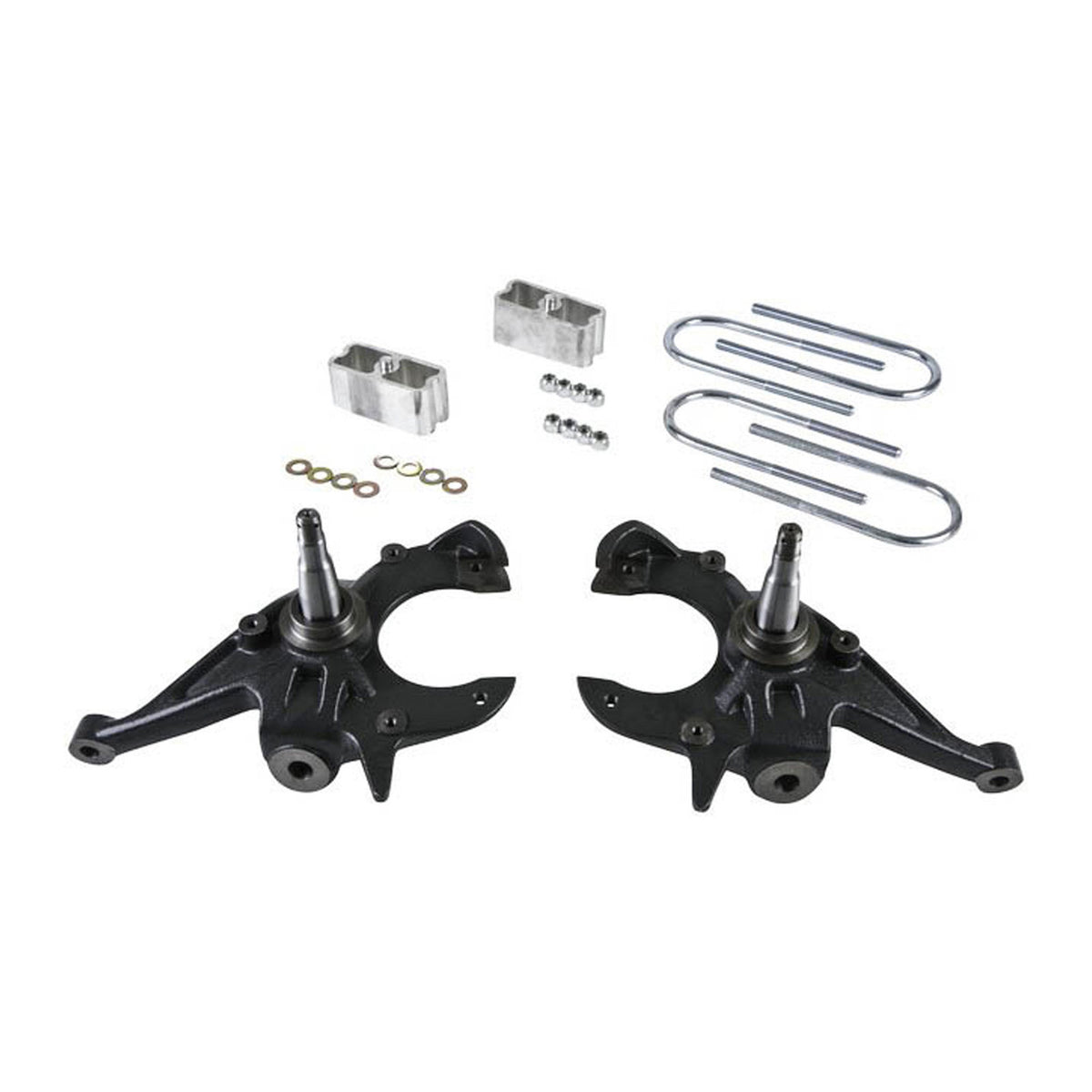 Belltech Lowering Kit w/o Shocks (2" Front / 2" Rear Drop) for 1983-2003 Chevrolet S10 Extended Cab 4-Cyl/6-Cyl RWD