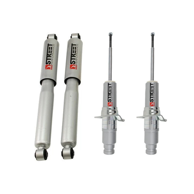 Belltech Street Performance Shock Set (+1" to -2" Front / 0-1" Rear Drop) for 2002-2009 Chevrolet Trailblazer RWD