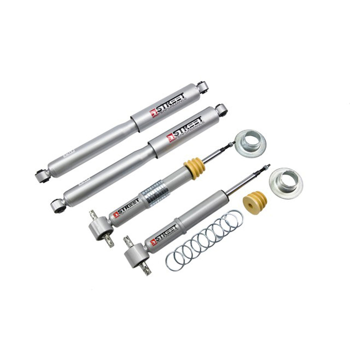 Belltech Street Performance Shock Set (0-3" Front / 0-1" Rear Drop) for 2007-2018 Chevrolet Silverado 1500 RWD/4WD