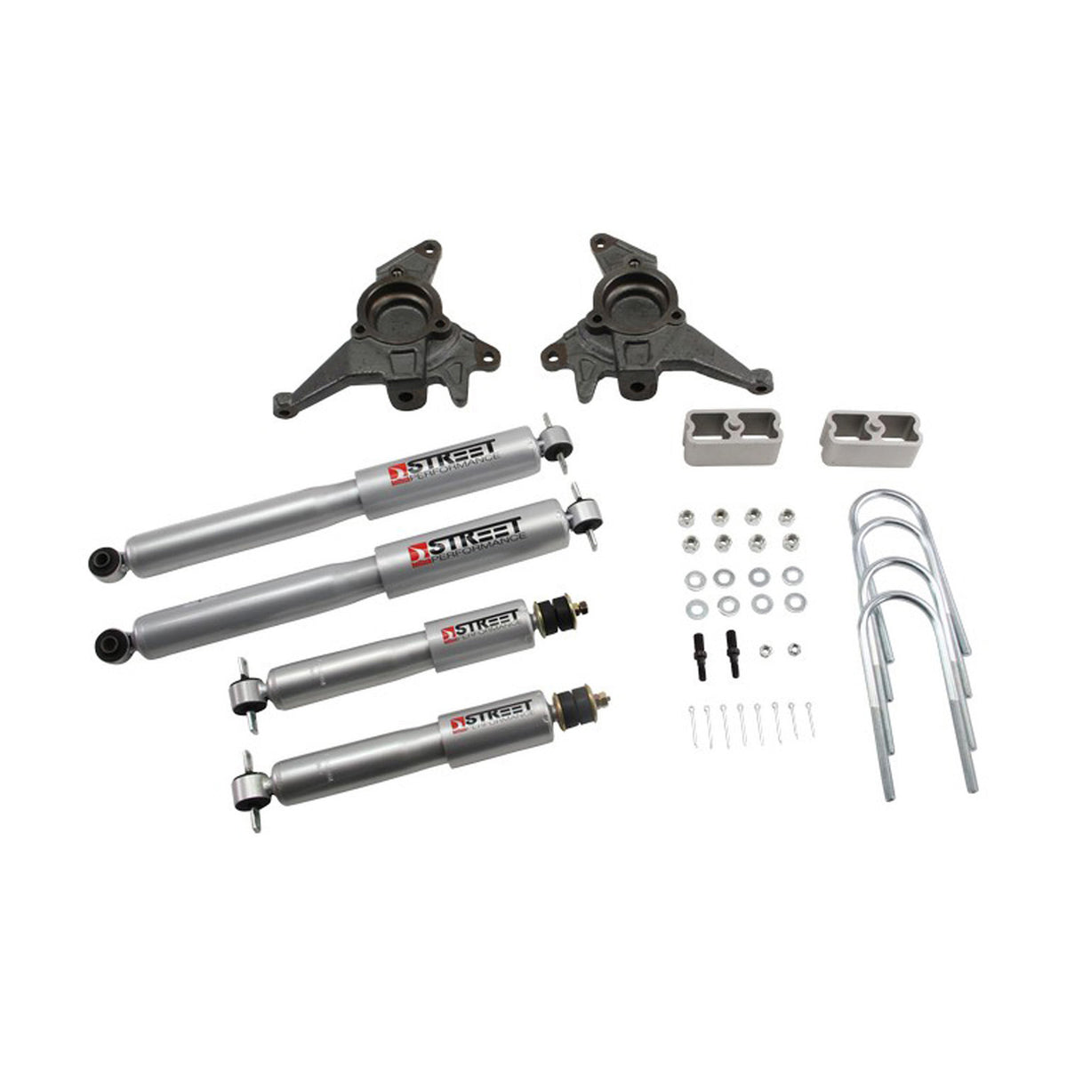 Belltech Lowering Kit w/Street Performance Shocks (2" Front / 2" Rear Drop) for 1998-2005 Chevrolet Blazer 6-Cyl RWD