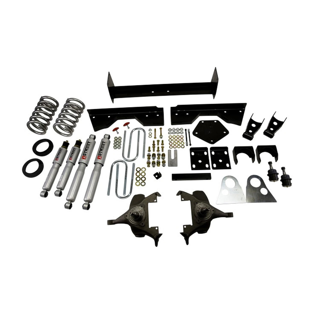 Belltech Lowering Kit w/Street Performance Shocks (4" or 5" Front / 6" or 7" Rear Drop) for 1995-1999 Dodge Ram 1500 Extended Cab V8 Auto Trans RWD