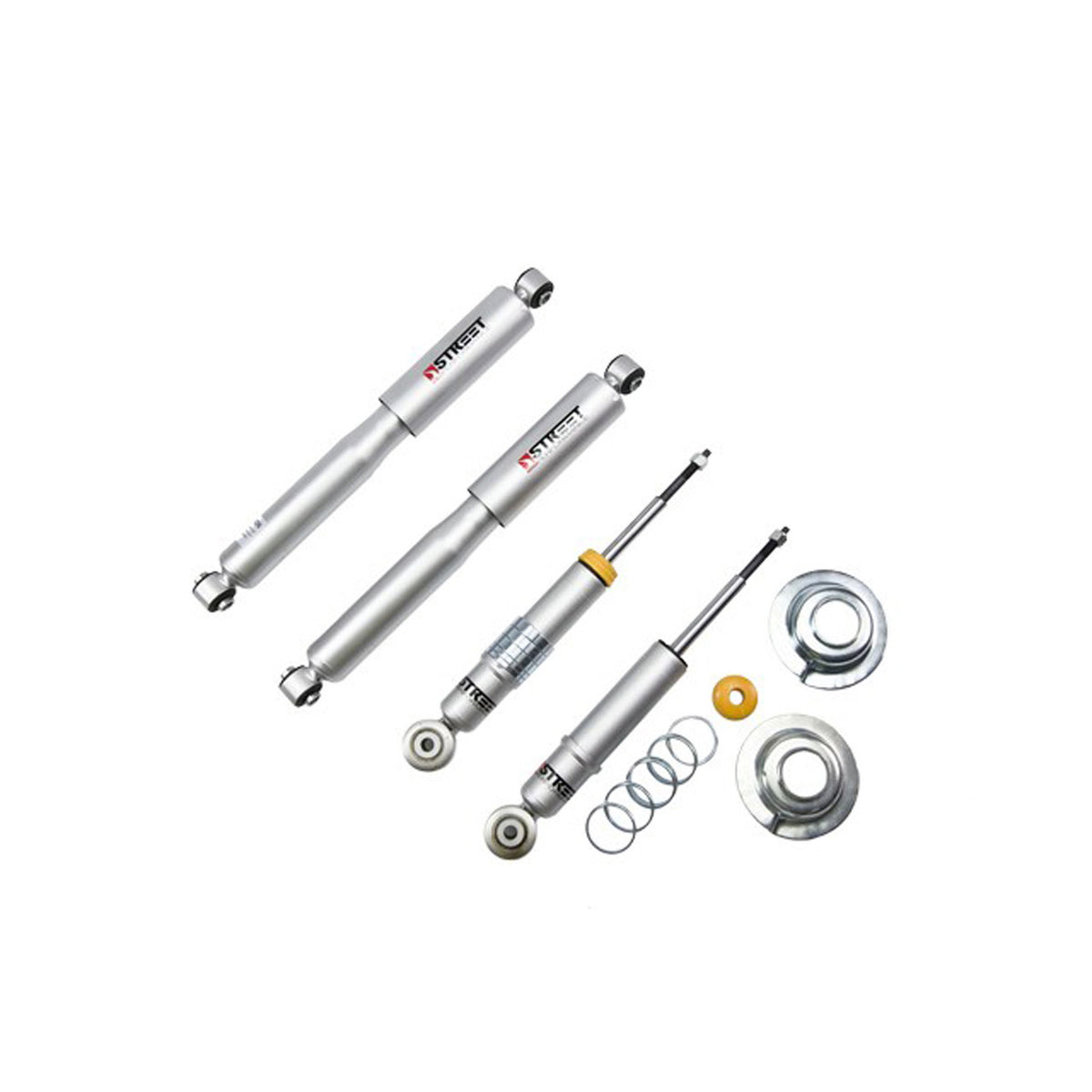 Belltech Street Performance Shock Set (+2" to -2" Front / 2-4" Rear Drop) for 2004-2015 Nissan Titan RWD