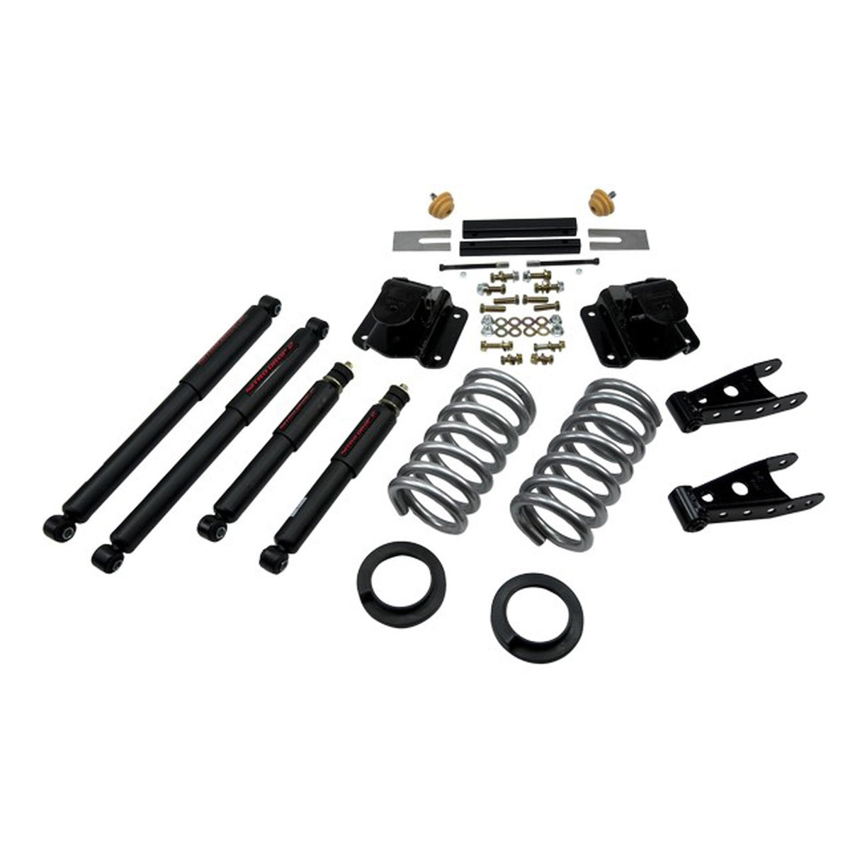 Belltech Lowering Kit w/Nitro Drop 2 Shocks (2" or 3" Front / 4" Rear Drop) for 1995-1999 Dodge Ram 1500 Extended Cab V8 Auto Trans RWD