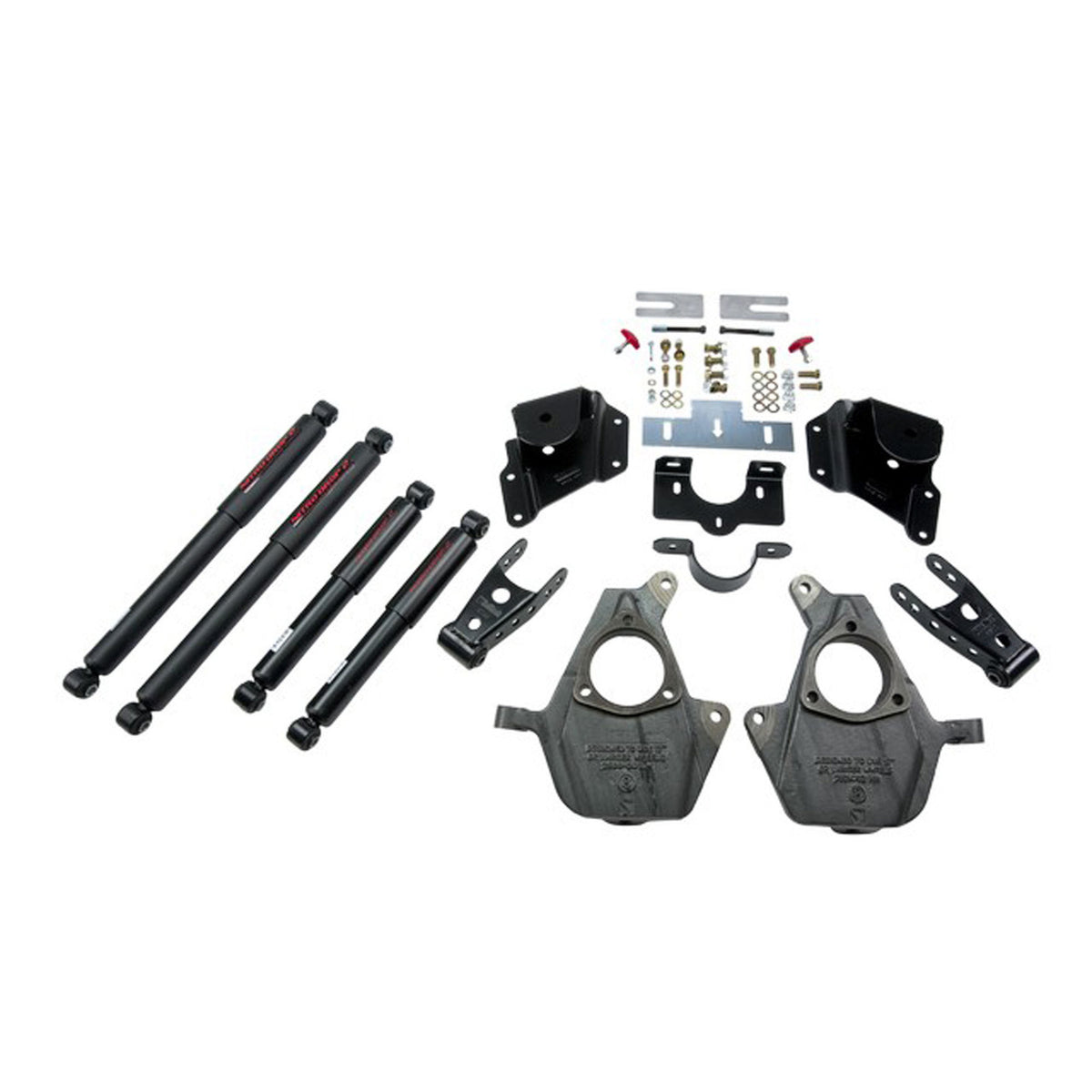 Belltech Lowering Kit w/Nitro Drop 2 Shocks (Front Torsion Bar Suspension Only, 2" Front / 3" Rear Drop) for 2005-2006 GMC Sierra 1500 Extended Cab RWD w/Front Torsion Bars