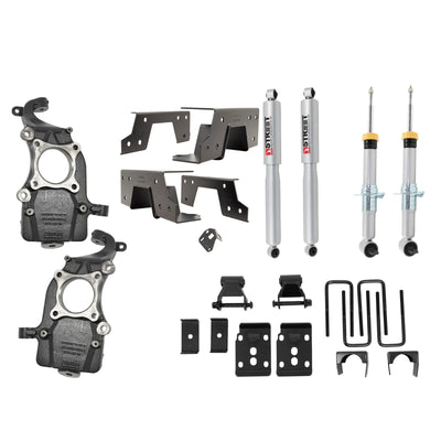 Belltech Lowering Kit w/Street Performance Struts/Shocks (2-5.5" Front / 6.5" Rear Drop) for 2021-2026 Ford F-150 RWD