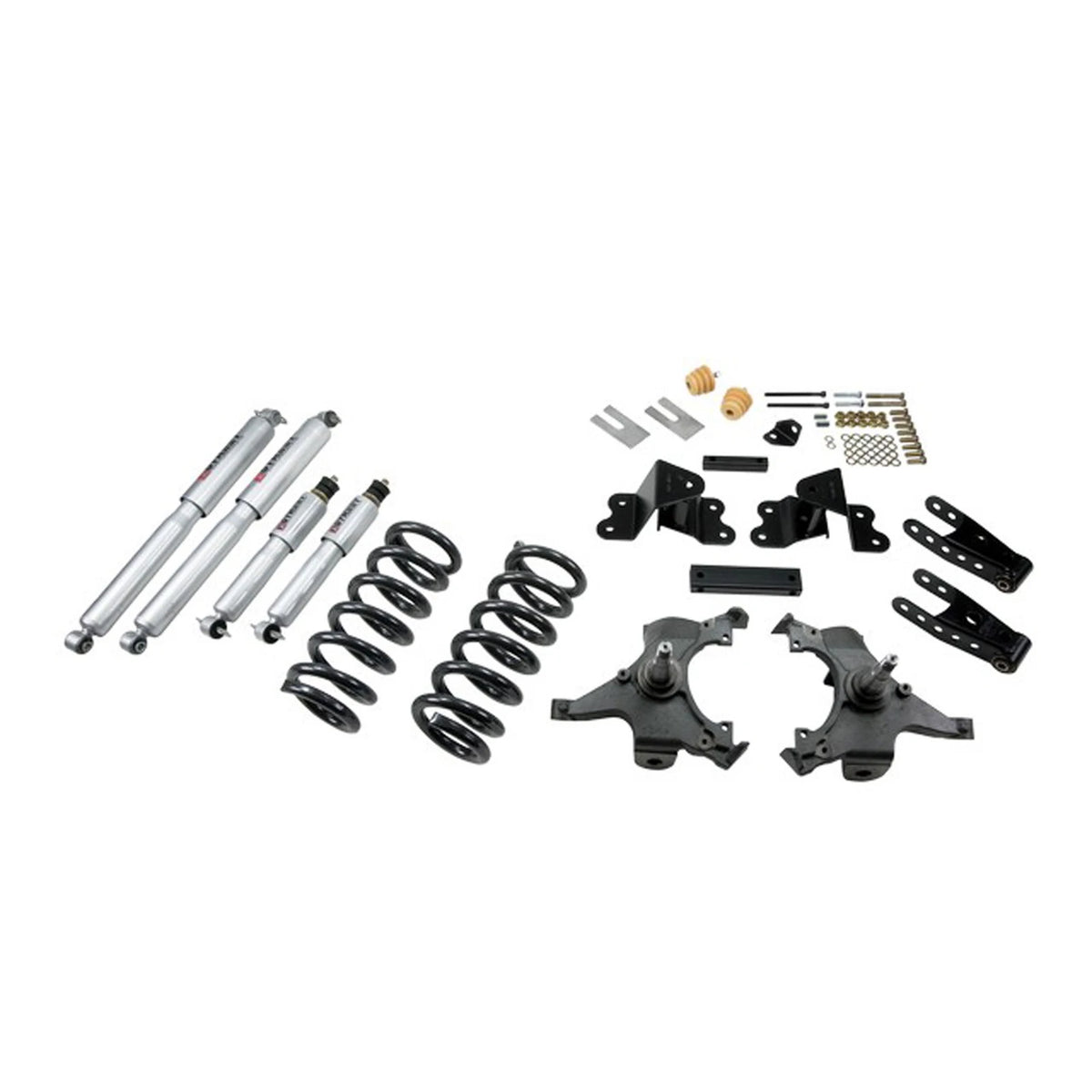 Belltech Lowering Kit w/Street Performance Shocks (3" Front / 4" Rear Drop) for 1988-1998 Chevrolet C1500 Extended Cab RWD