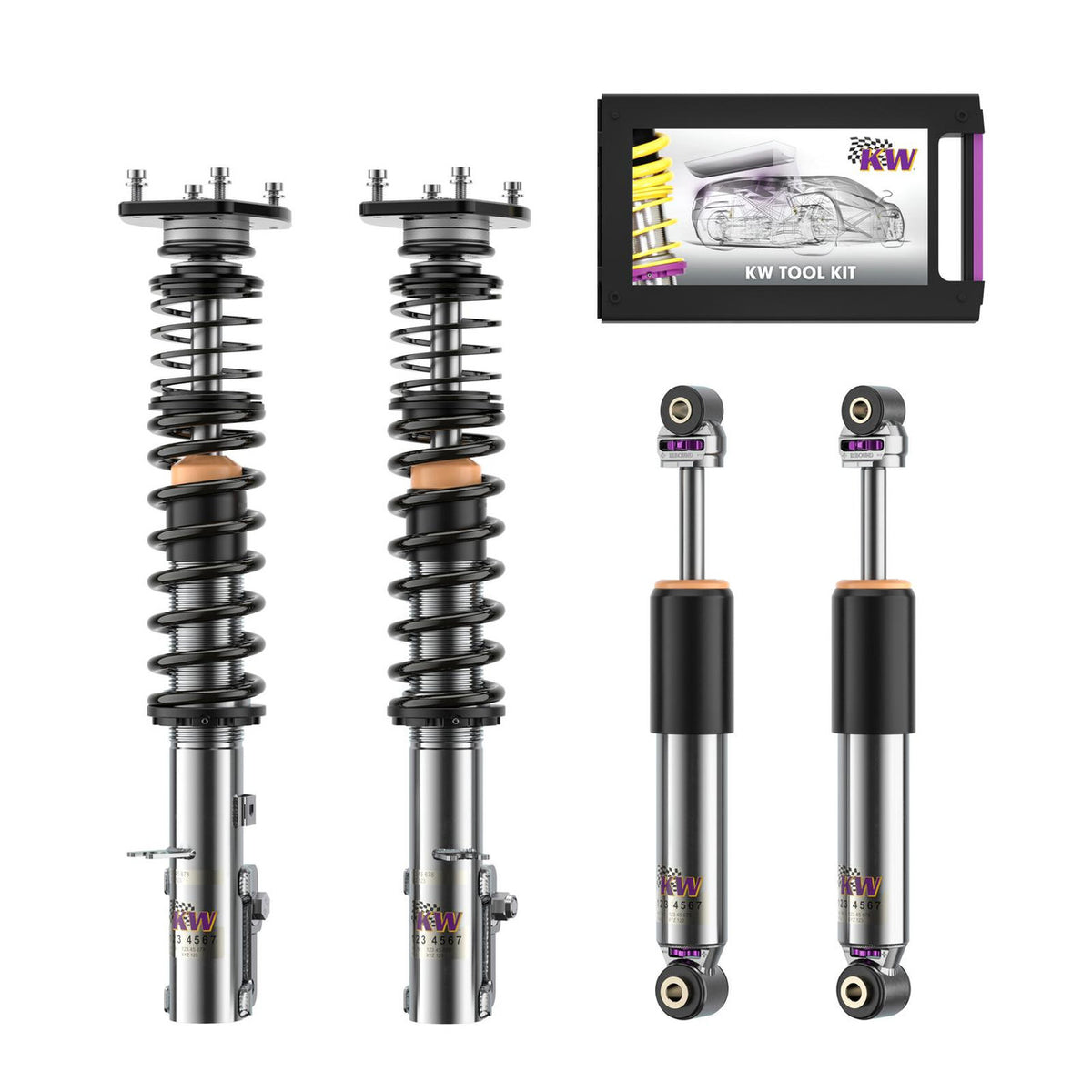KW Suspension Variant 3 Classic Coilover Kit for 1983-1985 Porsche 944 Coupe 3527100D-B