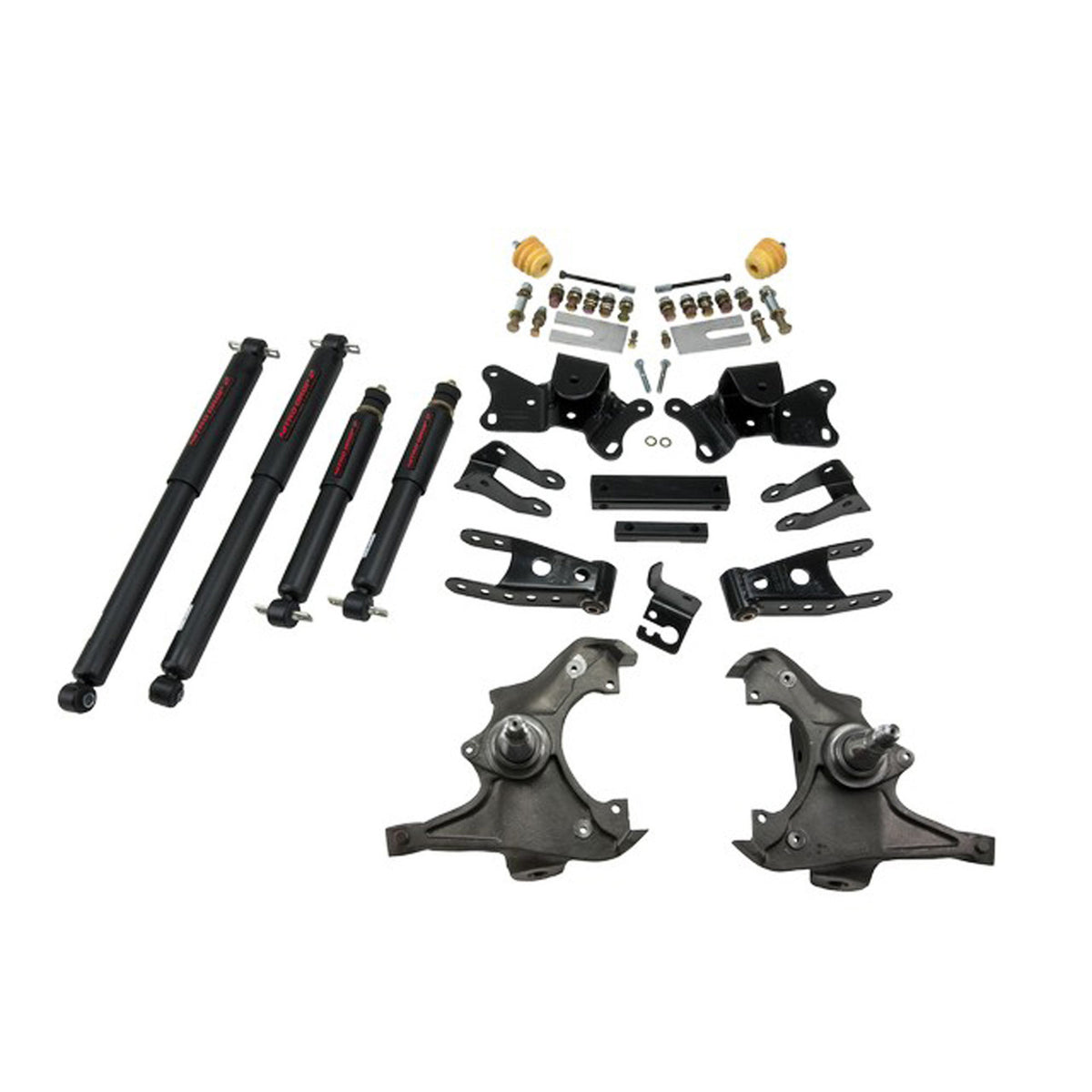 Belltech Lowering Kit w/Nitro Drop 2 Shocks (3" Front / 4" Rear Drop) for 1997-2000 GMC C2500 Extended Cab/Crew Cab RWD 8-Lug Single Rear Wheel