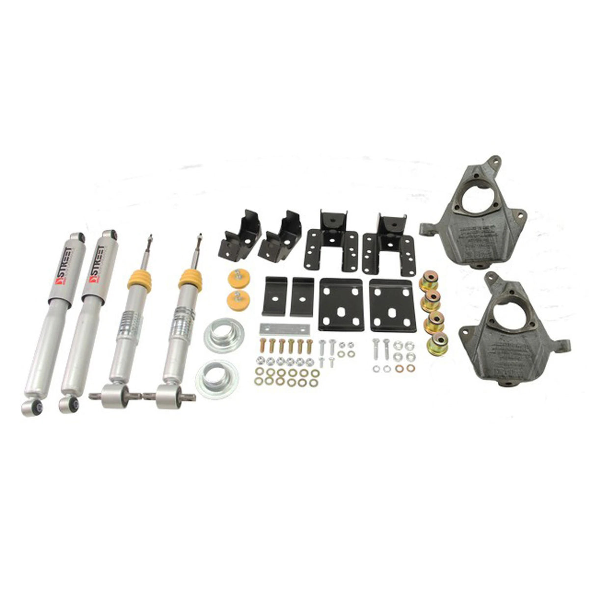 Belltech Lowering Kit w/Street Performance Shocks (3" or 4" Front / 5" or 6" Rear Drop) for 2014-2016 GMC Sierra 1500 RWD w/o Autoride or Magnetic Ride