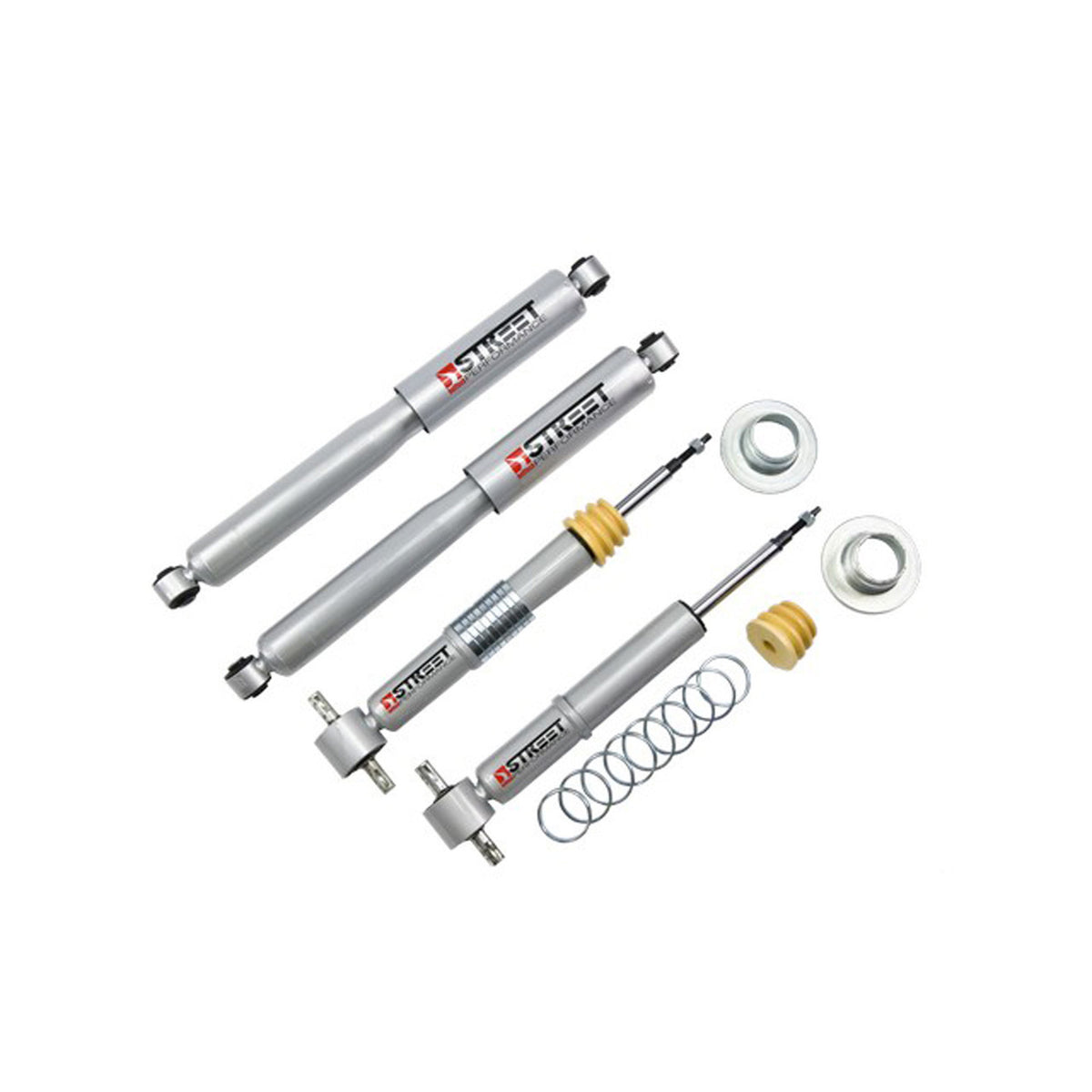 Belltech Street Performance Shock Set (+1-2" Front / 1-2" Rear Drop) for 2007-2014 Chevrolet Suburban 1500 RWD/4WD