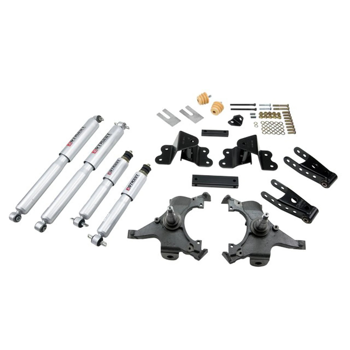 Belltech Lowering Kit w/Street Performance Shocks (2" Front / 4" Rear Drop) for 1988-1998 GMC C1500 Extended Cab RWD