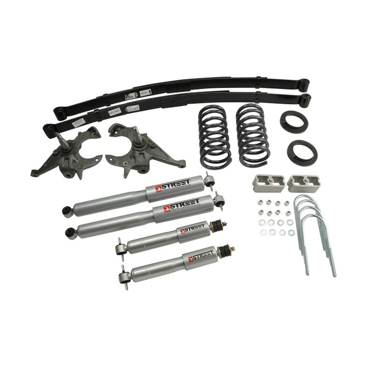 Belltech Lowering Kit w/Street Performance Shocks (4" or 5" Front / 5" Rear Drop) for 1983-1990 GMC S15 Extended Cab 4-Cyl/6-Cyl RWD