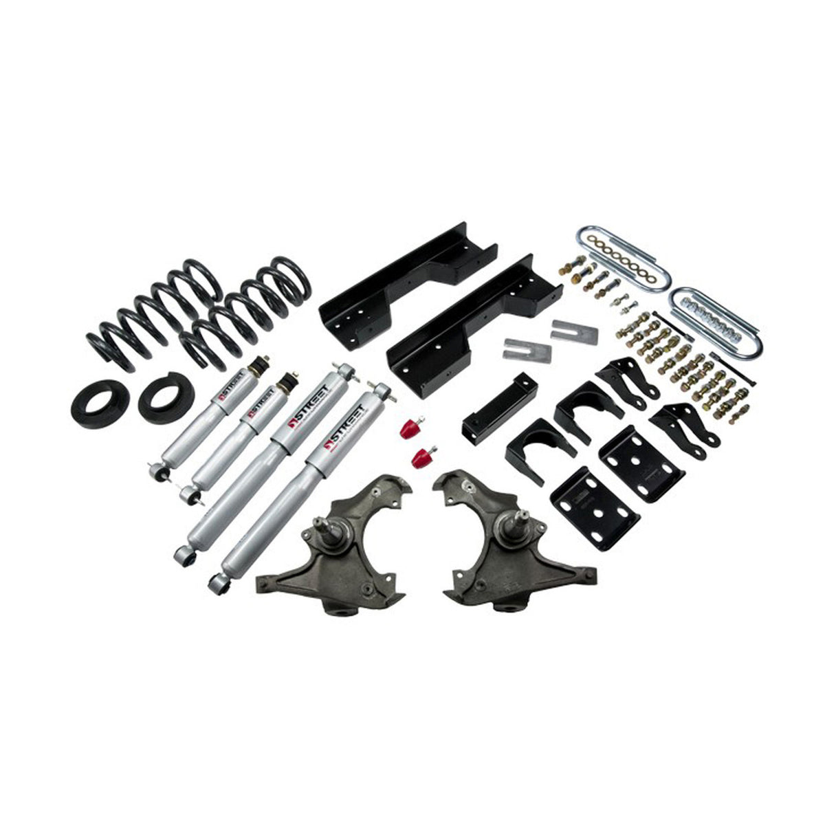 Belltech Lowering Kit w/Street Performance Shocks (4-5" Front / 8" Rear Drop) for 1990-1996 Chevrolet C2500 Extended Cab RWD 8-Lug Single Rear Wheel