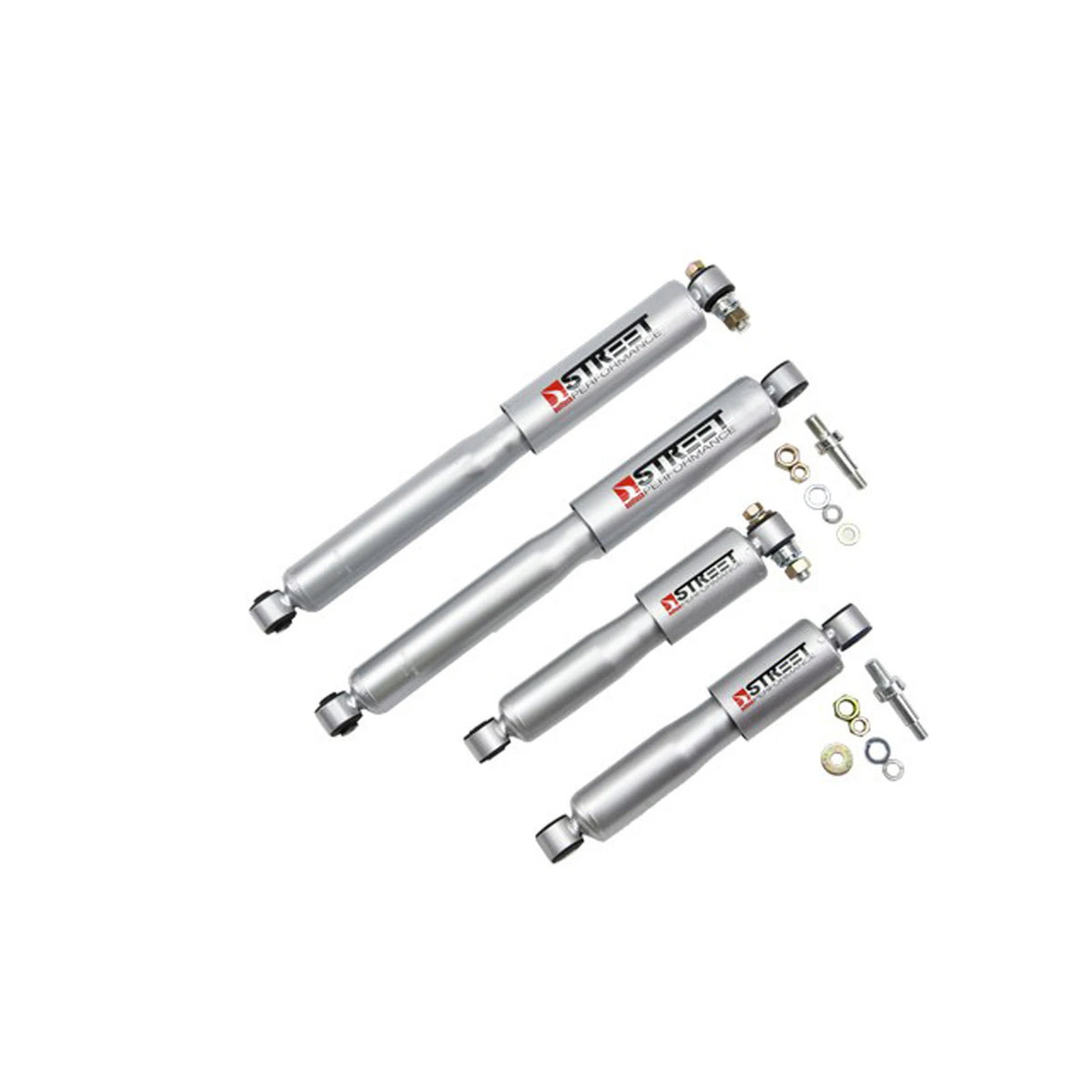 Belltech Street Performance Shock Set (2-4" Front / 5-6" Rear Drop) for 1973-1991 Chevrolet Suburban RWD