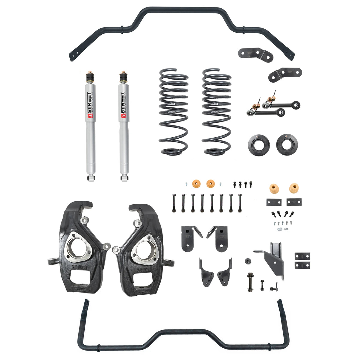 Belltech Lowering Kit w/Street Performance Shocks (2" Front / 3-4" Rear Drop) for 2019-2024 Ram 1500 RWD/4WD