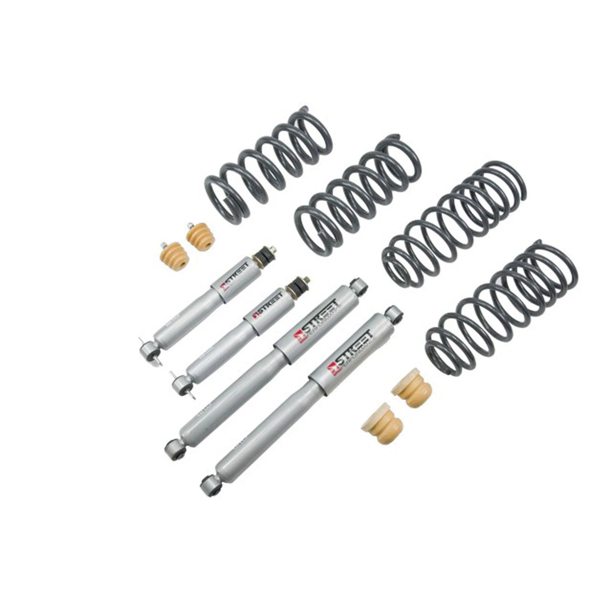 Belltech Lowering Kit w/Street Performance Shocks (2" Front / 4" Rear Drop) for 2019-2024 Ram 1500 Classic Extended Cab/Crew Cab w/o Air Suspension except Diesel RWD