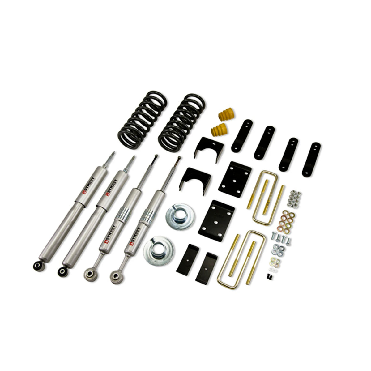 Belltech Lowering Kit w/Street Performance Shocks (2" Front / 4" Rear Drop) for 2007-2013 Toyota Tundra V8 except TRD RWD