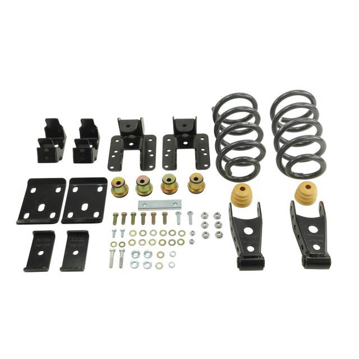 Belltech Lowering Kit w/o Shocks (1" or 2" Front / 4" Rear Drop) for 2014-2018 GMC Sierra 1500 Extended Cab/Crew Cab RWD w/o Autoride or Magnetic Ride Short Bed