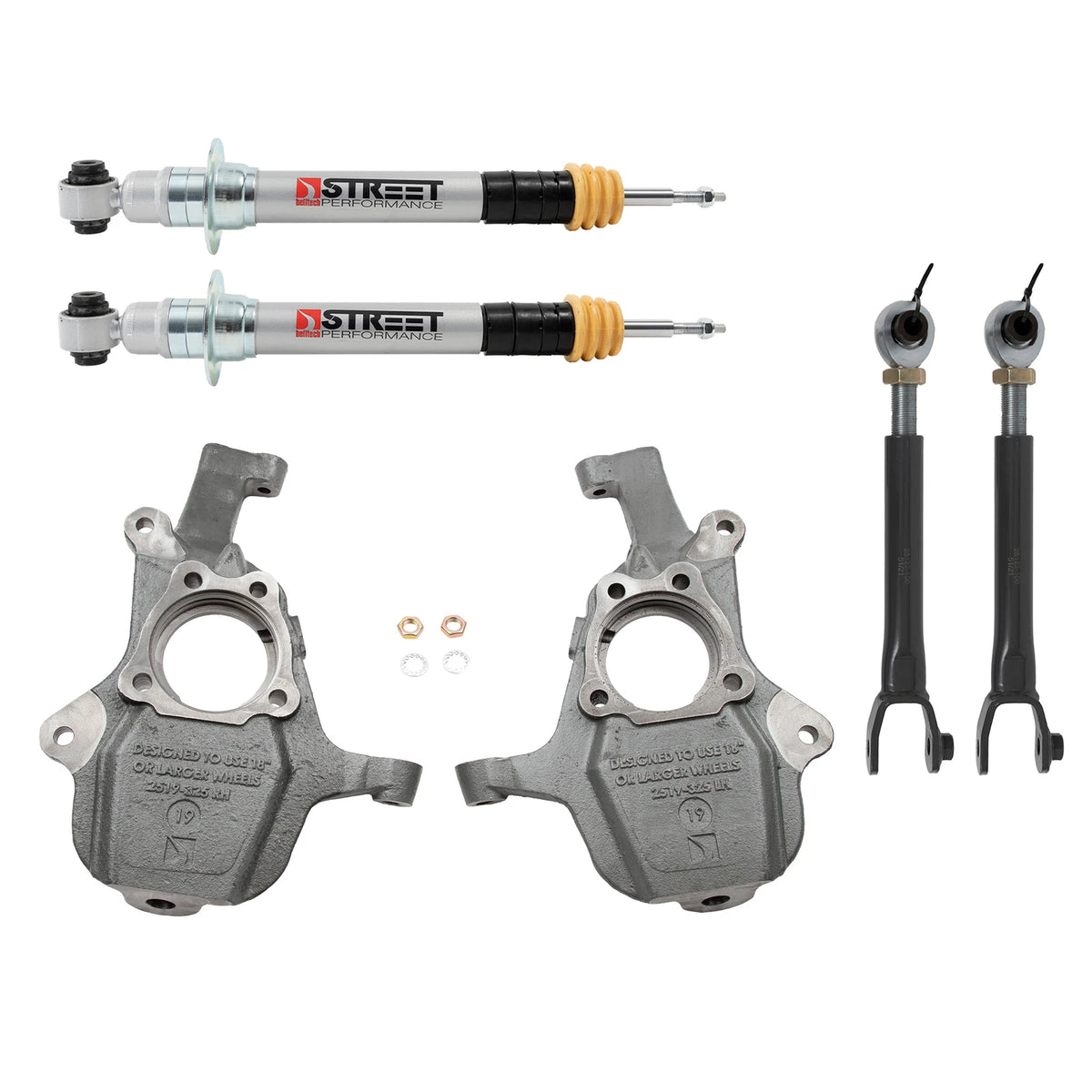 Belltech Lowering Kit w/Street Performance Struts (2" Front / 1-3.5" Rear Drop) for 2021-2026 Chevrolet Tahoe RWD/4WD w/o Magnetic Ride