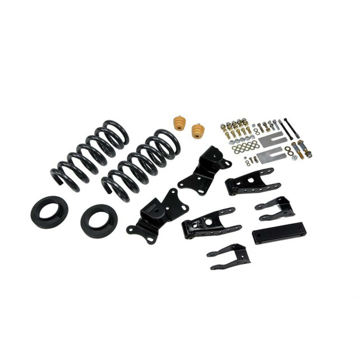 Belltech Lowering Kit w/o Shocks (1-2" Front / 4" Rear Drop) for 1992-1996 Chevrolet C3500 Crew Cab RWD