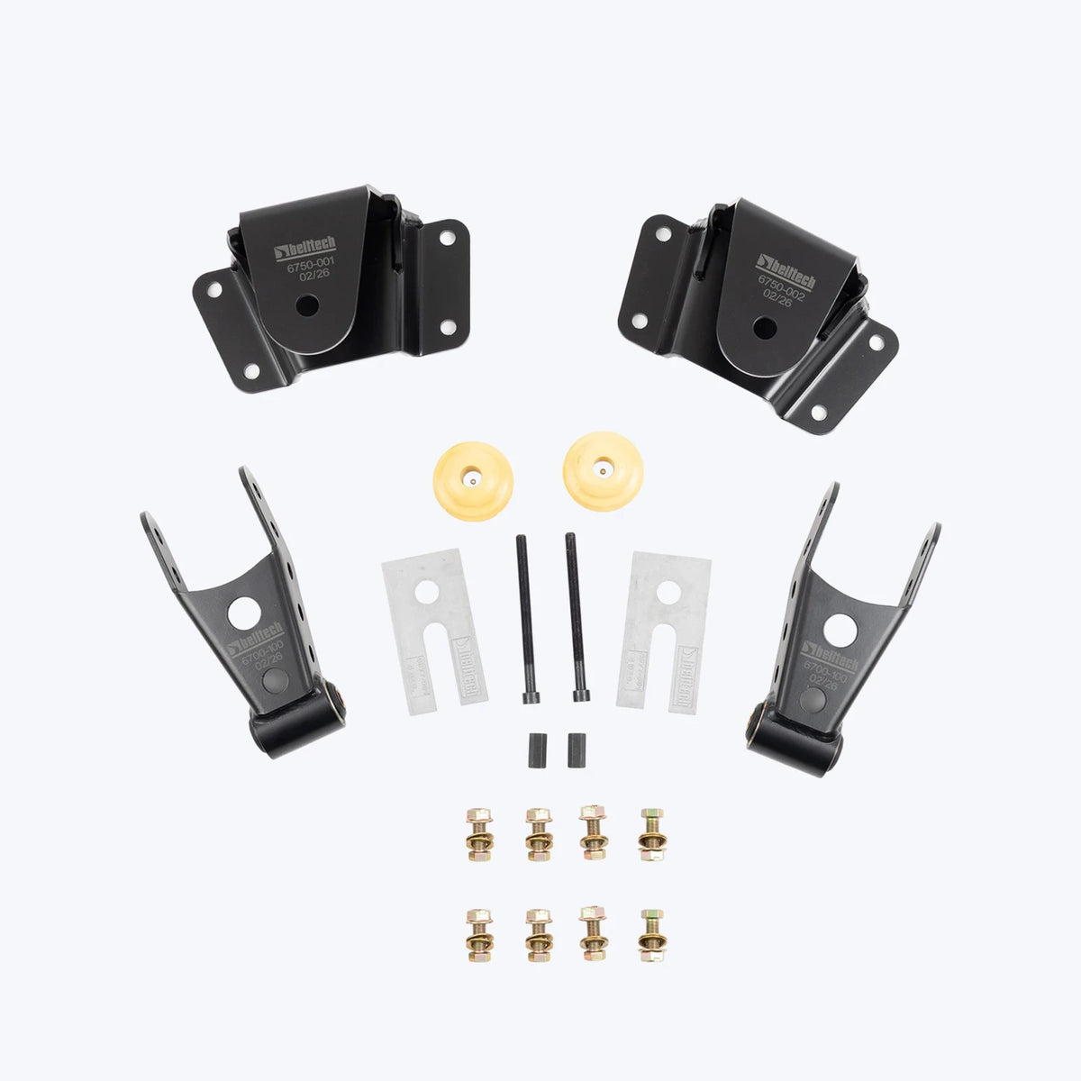 Belltech Shackle & Hanger Kit (4" Drop) for 1987-1988 Chevrolet R30 Crew Cab RWD Dually