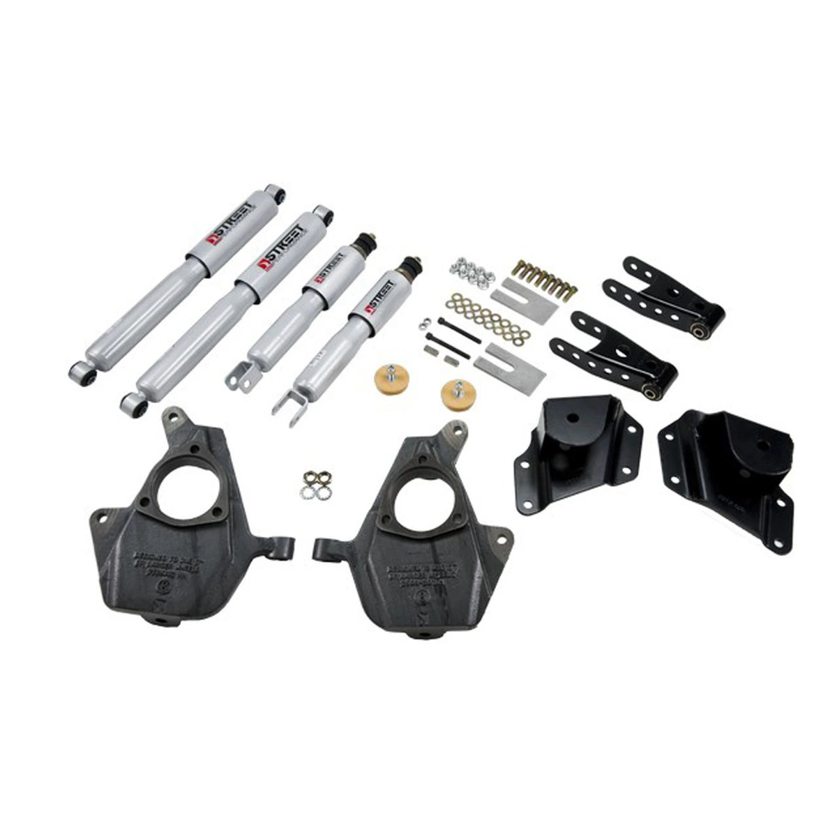 Belltech Lowering Kit w/Street Performance Shocks (2" Front / 4" Rear Drop) for 2005-2006 Chevrolet Silverado 1500 Standard Cab RWD w/Front Torsion Bars