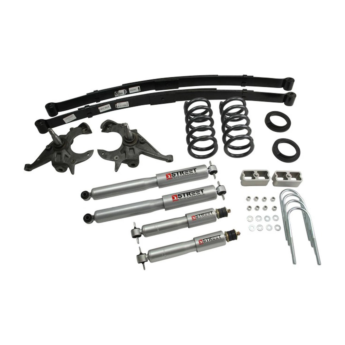Belltech Lowering Kit w/Street Performance Shocks (4-5" Front / 5" Rear Drop) for 1994-2003 Chevrolet S10 Standard Cab 6-Cyl RWD