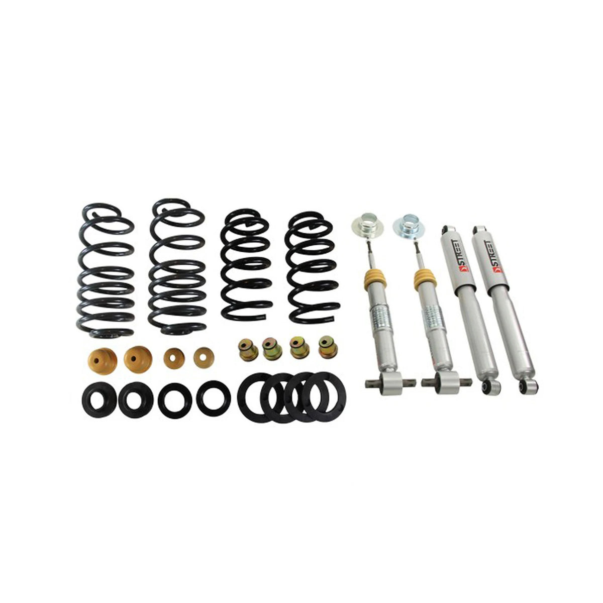 Belltech Lowering Kit w/Street Performance Shocks (1-2" Front / 3-4" Rear Drop) for 2015-2020 Chevrolet Tahoe RWD w/o Autoride or Magnetic Ride