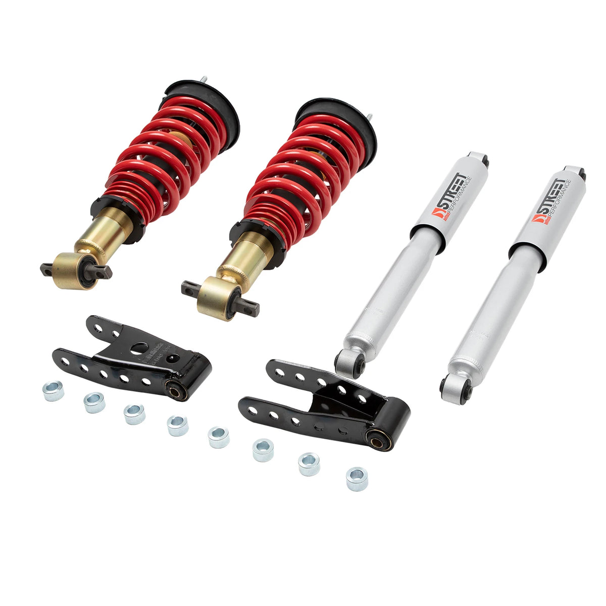 Belltech Performance Coilover Kit w/Height Adjustable Front Coilovers (1-3" Front / 2-3" Rear Drop) for 2007-2018 Chevrolet Silverado 1500 RWD/4WD w/o Autoride or Magnetic Ride Short Bed