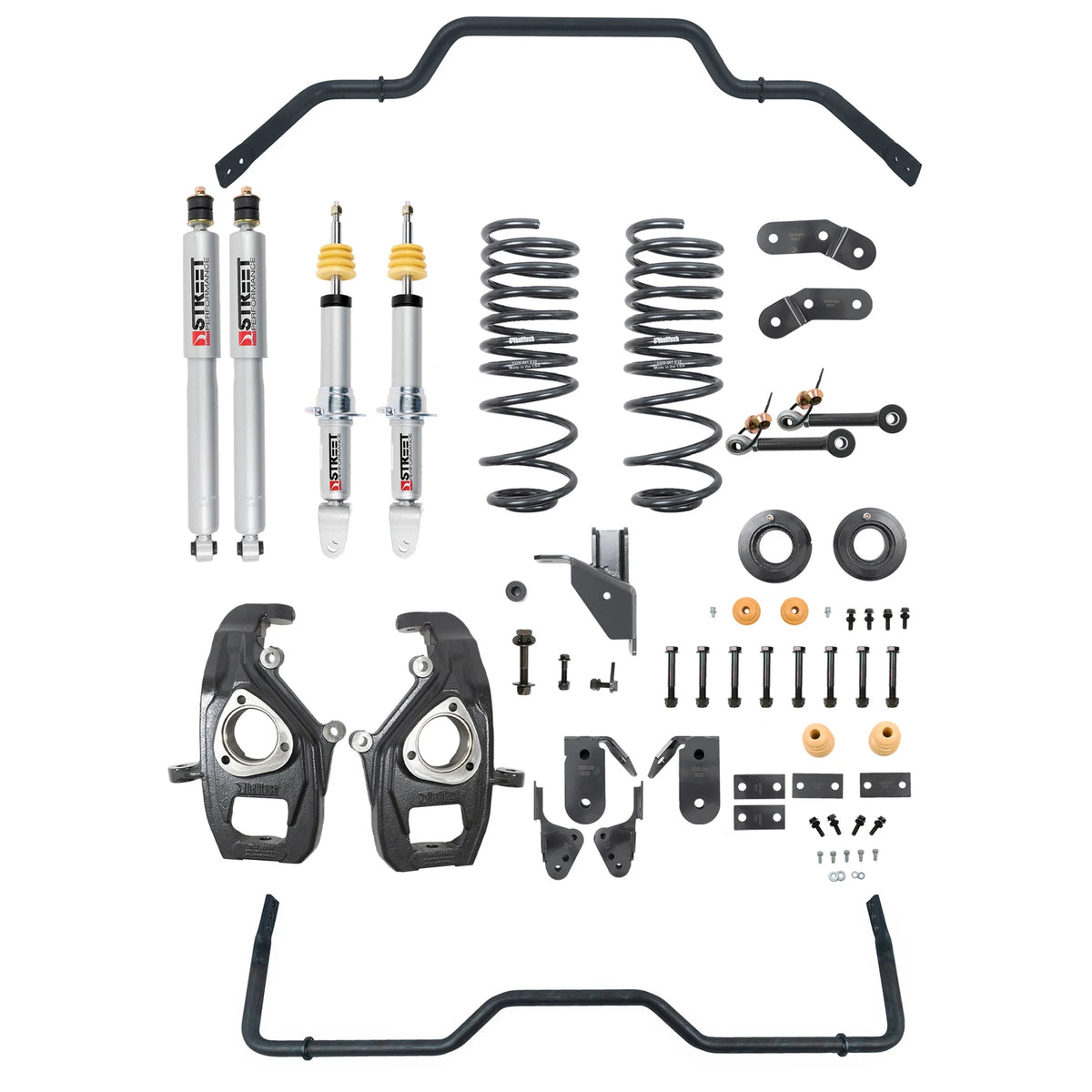 Belltech Lowering Kit w/Street Performance Shocks (3-4" Front / 4-5" Rear Drop) for 2019-2024 Ram 1500 RWD/4WD