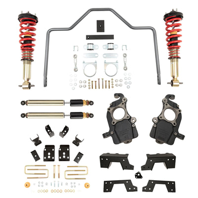 Belltech Performance Handling Kit Plus w/Damping Adjustable Coilovers/Shocks (1-5" Front / 6" Rear Drop) for 2015-2020 Ford F-150 RWD