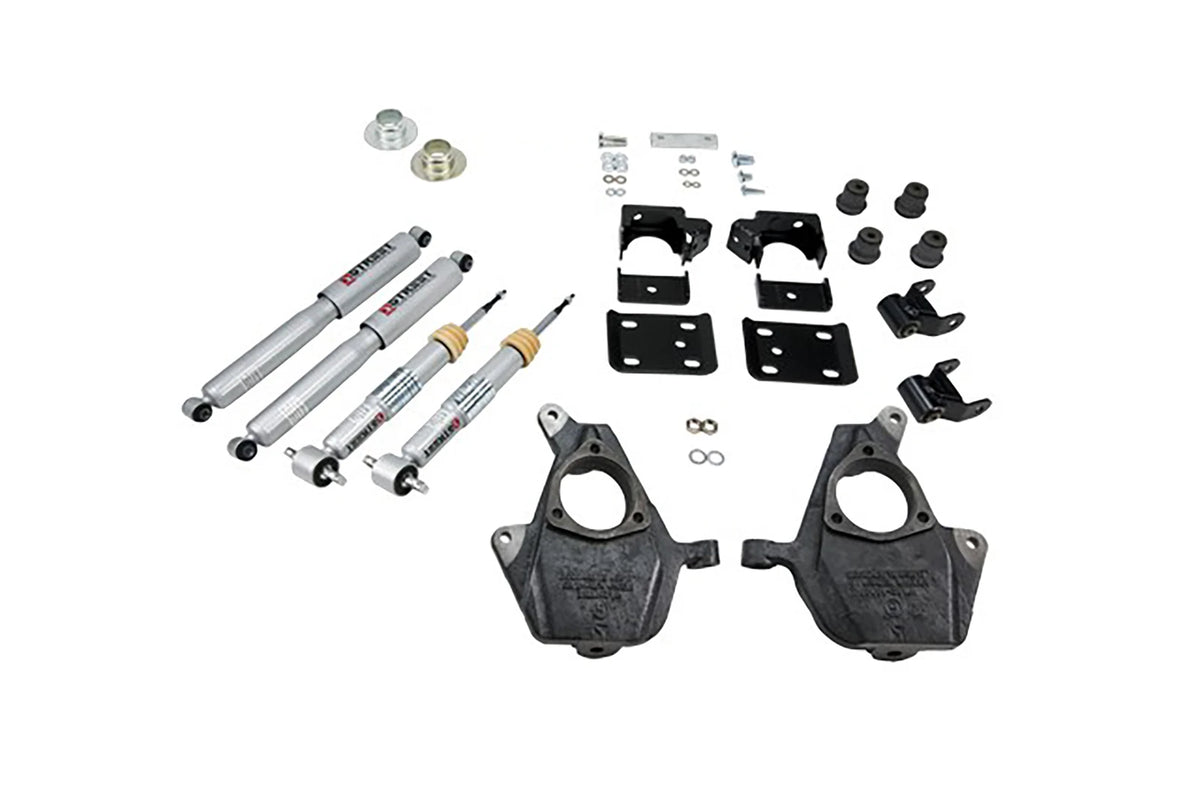 Belltech Lowering Kit w/Street Performance Shocks (3" or 4" Front / 7" Rear Drop) for 2007-2013 GMC Sierra 1500 Standard Cab RWD